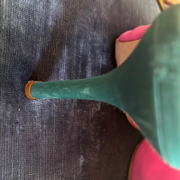 Kate Spade Pink and Green Bow Heels - Picture 5 of 10